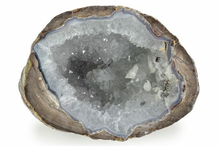 Crystal Filled Dugway Geode (Polished Half) - Utah #241992